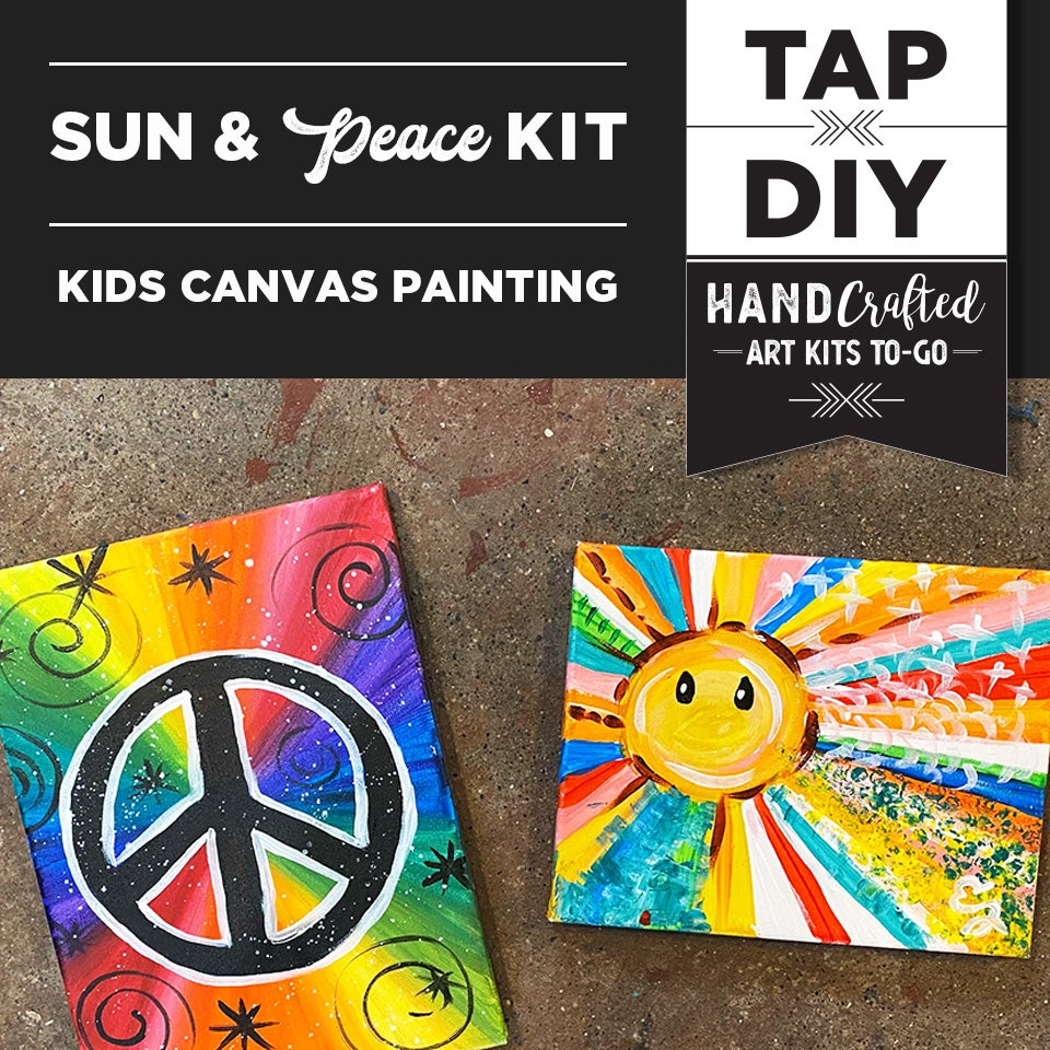 TAP, DIY To-Go Art Kits • Moon & Flowers Canvas Painting